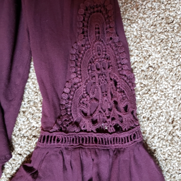 Clover and Scout Maroon Boho Top - Picture 5 of 7